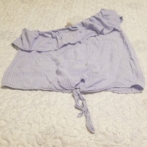 One shoulder tied top